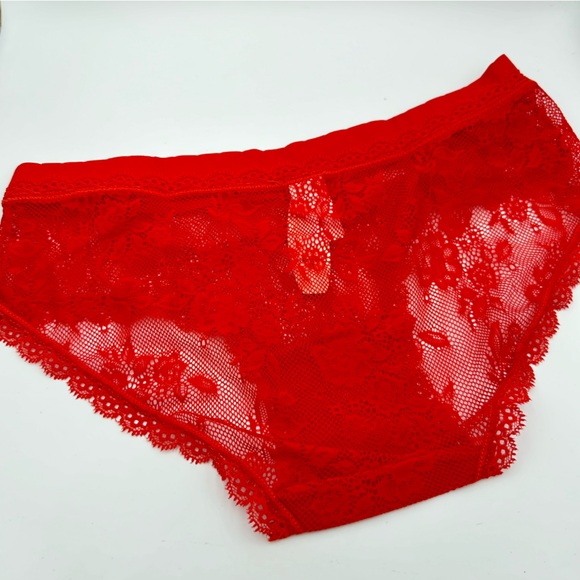 Victoria's Secret Red Stretch Lace Hiphugger 2012 Bikini Panty - Picture 3 of 12